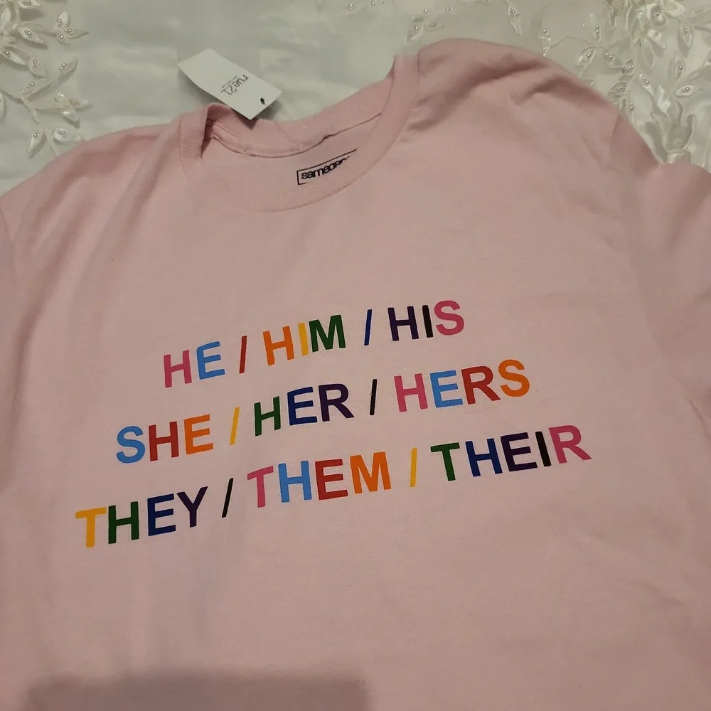 He She They short sleeved tee shirt - Picture 3 of 4